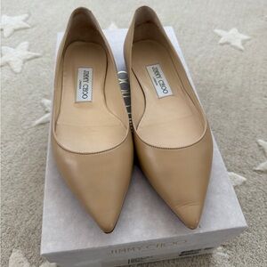 Jimmy Choo Alina Kid Nude flats